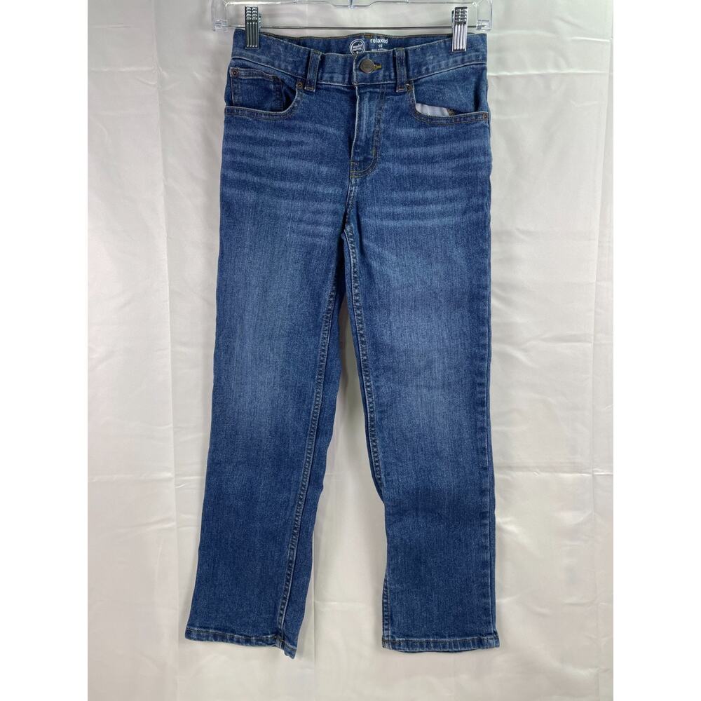 Wonder Nation Boys Blue Mid Rise Denim Casual Relaxed Straight Leg Jeans Size 10